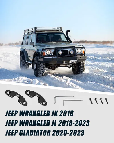 Vista 5 de Kit de reparación de visera solar de aleación de aluminio mejorado para Jeep, clip de visera solar resistente Veharvim compatible con Jeep Wrangler