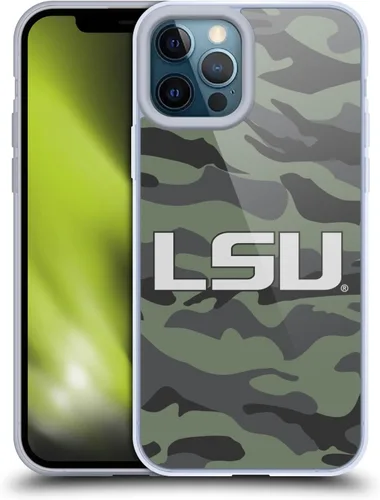 Vista 166 de Head Case Designs Funda de gel suave con licencia oficial de la Universidad Estatal de Louisiana LSU Camou compatible con Apple iPhone 7 Plus/iPhone