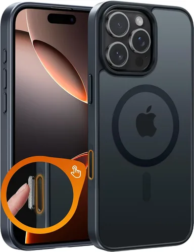 Vista 251 de FNTCASE - Funda para iPhone 16 Pro: magnética, mate, translúcida, de grado militar, protectora contra caídas, resistente, fina, duradera y a prueba