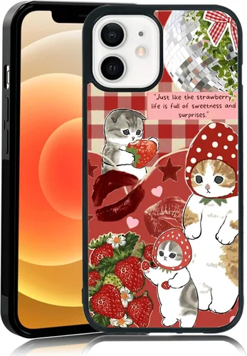 Vista 119 de Elegante funda de teléfono con diseño de gato Marie compatible con iPhone 11, funda de encaje dorado para iPhone, a prueba de golpes, rosa fucsia