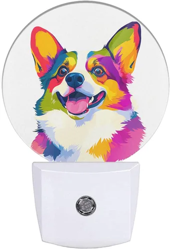 Vista 24 de EKOBLA Bonita luz nocturna de oso, bonito patrón de oso blanco enchufable a la pared con sensor de atardecer a amanecer, luz nocturna LED de 0.5 W