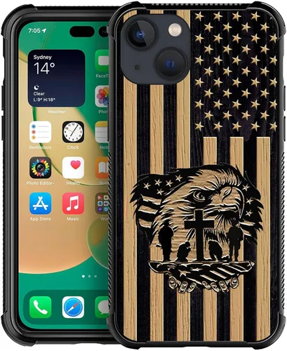 Vista 23 de ZHEGAILIAN Funda compatible con iPhone 14, fundas de caballo de baile de cristal de colores, parte trasera de vidrio templado+funda protectora