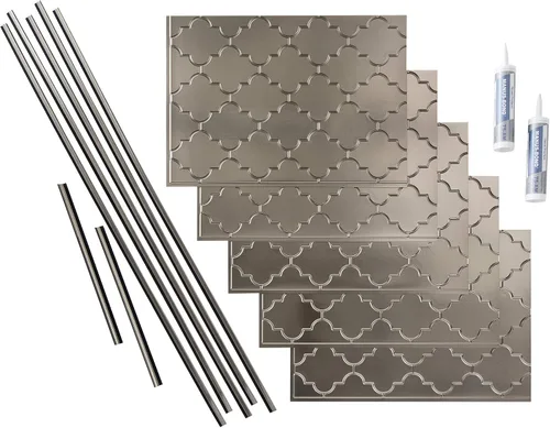 Vista 9 de FASÄDE Mónaco - Kit decorativo de vinilo para salpicaduras de 15 pies cuadrados en cachemira