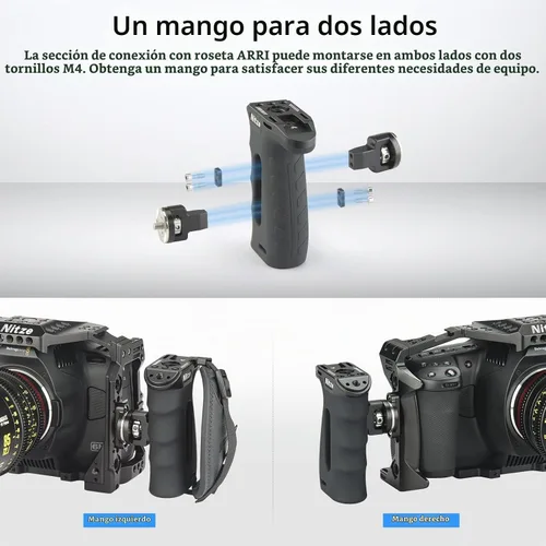 Vista 5 de Nitze Mango lateral ergonómico rosetón - PA29A