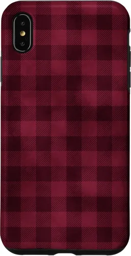 Vista 11 de Funda para iPhone 13 Pro Max Pretty Fall Otoño Burdeos Búfalo a cuadros