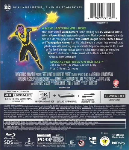 Vista 3 de Green Lantern Beware My Power (DCU) (Blu-ray4K Ultra HD) 4K UHD