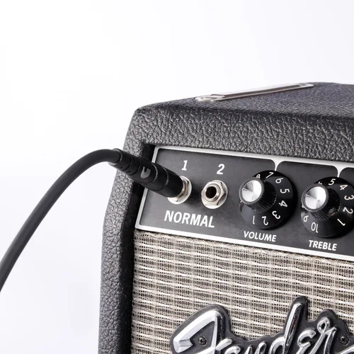 Vista 5 de Cable de guitarra D'Addario - Cable de parche de guitarra - Cable de instrumento - Accesorios de guitarra - Cable de la serie clásica - 1 pie/0.30