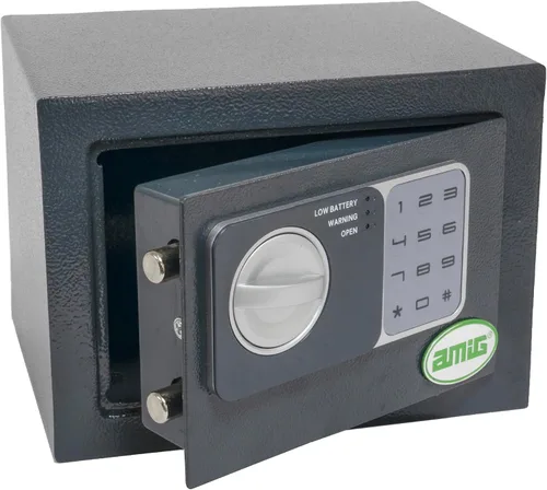 Vista 3 de Amig - Caja fuerte con código - Caja fuerte superpuesta - Acero - Pequeño camuflaje - Ideal para el hogar - Protección del dinero y joyas de valor