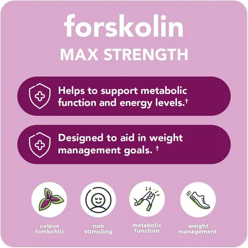 Vista 3 de Vitamin Bounty Forskolin máxima fuerza para bajar de peso - Suplemento natural de extracto de raíz de Coleus Forskohlii - 20% polvo de forskolina