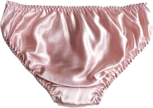 Vista 2 de Bragas de seda de morera 100% pura para mujer, ropa interior de encaje suave, talla S, M, L, XL
