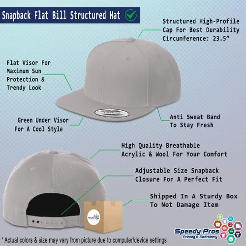 Vista 2 de El Snapback Bill Plano Panel Lado Izquierdo Negro Alemán Pastor Cabeza Bordado Acrílico