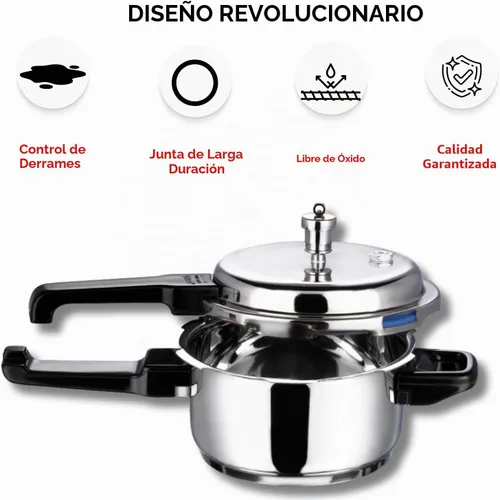 Vista 5 de Vinod V-2L Olla a presión de acero inoxidable con fondo sándwich, 2 litros, plateado, mediano