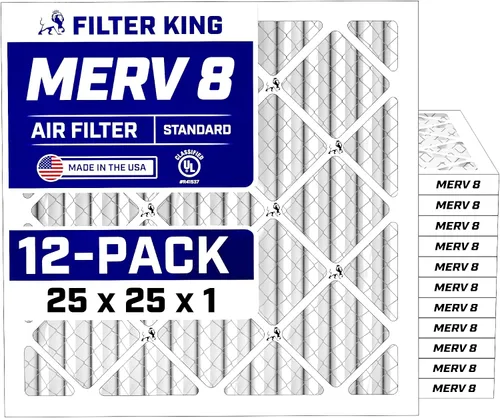 Vista 23 de Filter King Filtro de aire de 5.88 x 12.13 x 1 (MERV 8) (paquete de 12) filtros de horno de CA para control de polvo y alergias, fabricados en EE.