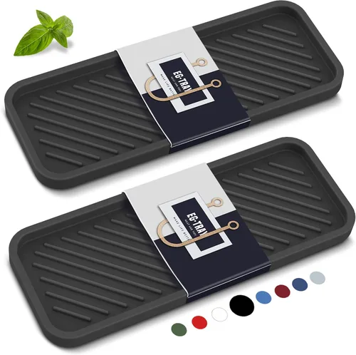Vista 18 de EG-SIPRO Bandeja Organizadora de Fregadero de Cocina, Soporte para Esponja para Fregadero de Cocina Bandeja de Mostrador de Baño Portaesponjas