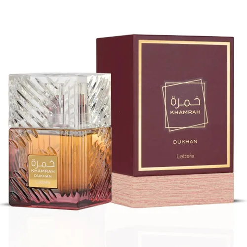 Vista 2 de Lattafa Khamrah Dukhan para Unisex Eau de Parfum en Spray, 3.4 onzas / 100 ml