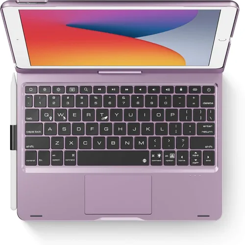 Vista 26 de edaiser Funda de teclado giratoria para Apple iPad mini 6ª 7ª generación a17 Pro, teclado Bluetooth compacto con trackpad retroiluminado RGB