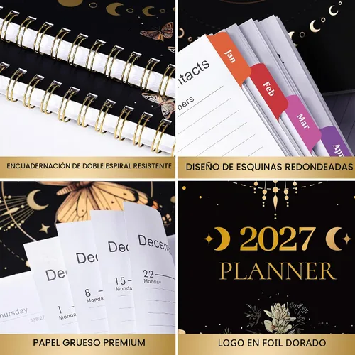 Vista 6 de Agenda 2027 – Agenda 2027 semanal y mensual, 9 x 11 pulgadas, agenda 2027