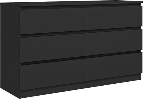 Vista 13 de Vibe & Dine Cómoda Doble de 8 Cajones, Cómoda Moderna con Almacenamiento Amplio para Closet, Dormitorio, Sala de Estar, Negro