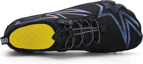 Vista 2 de Whatseaso Zapatos acuáticos para mujeres y hombres, de secado rápido, zapatos descalzos para buceo, natación, surf, aqua, caminar, playa, yoga