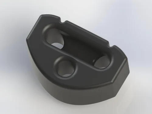 Vista 4 de Rosette Diamond Secure - Corbatas de guitarra clásica, incrustaciones de oro, cuentas de puente negro