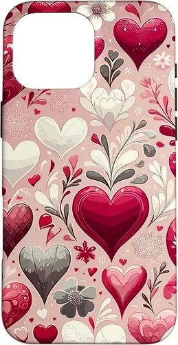 Vista 17 de Funda romántica para iPhone 11 Pro Max con corazones encantadores para el día de San Valentín