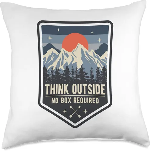 Vista 4 de Smarty Pants Designs Think Outside No requiere caja, senderismo, camping, almohada al aire libre, 16.0 x 16.0 in, multicolor