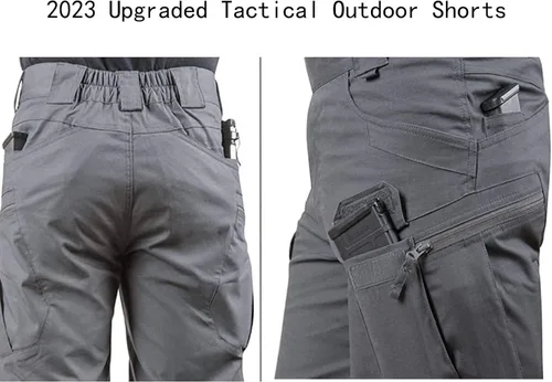 Vista 6 de ADILAIDUN 2023 Upgraded Tactical Outdoor Shorts,Waterproof Quick Dry with Multi Pockets Short Pants,Tactical Shorts for Men