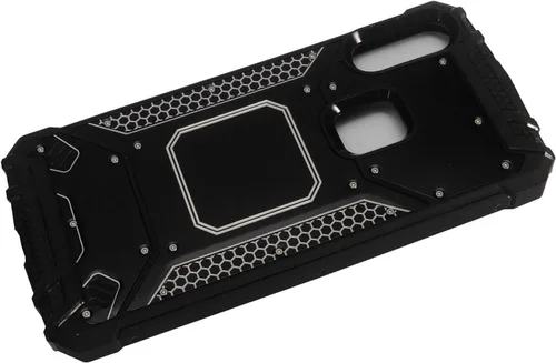 Vista 5 de Para Motorola Moto E (2020) XT2052 - Funda de aluminio de metal para teléfono - ZY1 Negro