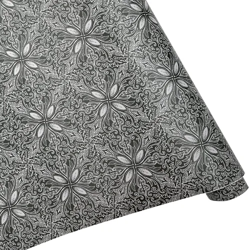 Vista 6 de Rollo de papel tapiz de pétalos negros de 14.7 pies para despegar y pegar, extraíble, encimeras de pared, protector contra salpicaduras en muro