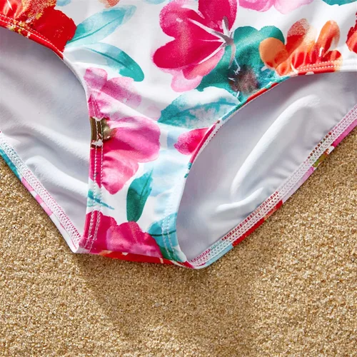 Vista 5 de PATPAT Family Matching Swimsuits Swimwear Set for Couples Newest Mommy and Me Red Print Bathing One-Piece Swimsuits