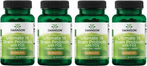 Vista 10 de Swanson Dr. Langer's Probiótico de 16 cepas con FOS prebiótico para la salud intestinal