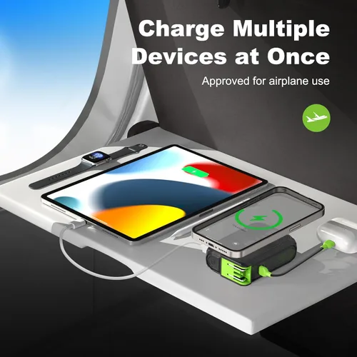 Vista 6 de SEANCHEER Cargador portátil P05, banco de energía magnético, pequeño banco de energía inalámbrico, paquete de batería de 10000 mAh esenciales