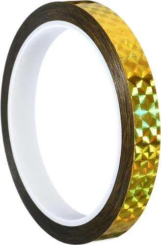 Vista 15 de PATIKIL Cinta prisma de 0.2 pulgadas x 55 yardas, adhesivo reflectante holográfico metalizado para detallar decoración de pared, arte, azul