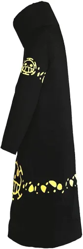 Vista 2 de Disfraz de anime Trafalgar Law de una pieza para cosplay abrigo y sombrero capa de anime uniforme de Halloween cosplay para adultos y niños