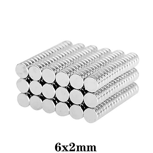 Vista 5 de 100pcs 0.236x0.079 in Mini pequeños imanes circulares 0.236 inx0.079 in disco imán de nevera 0.236x0.079 in imanes permanentes 6 * 2