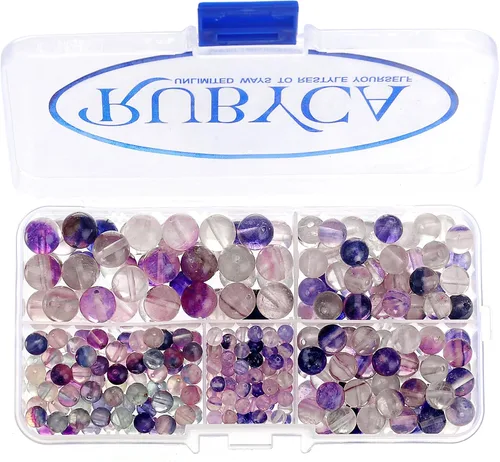 Vista 18 de RUBYCA Natural negro lava piedras preciosas redondas sueltas cuentas organizador caja de plástico fabricación de joyas mezcla tamaños