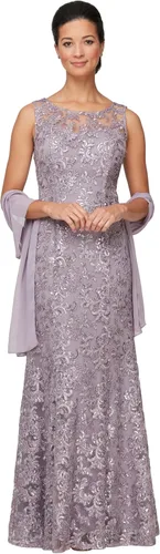 Vista 7 de Alex Evenings Vestido largo sin mangas para madre de la novia con chal para mujer Champán