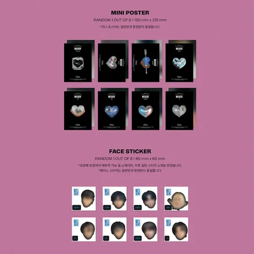 Vista 5 de STRAY KIDS - Mini álbum MAXIDENT HEART Ver. Photobook R + papel de letras + tarjetas de fotos + mini póster + calcomanía facial + 1 marco
