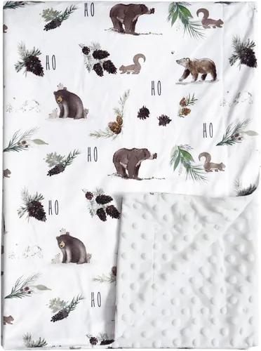 Vista 17 de david's kids Manta de bebé Minky Animal 30 x 40 pulgadas EE.UU