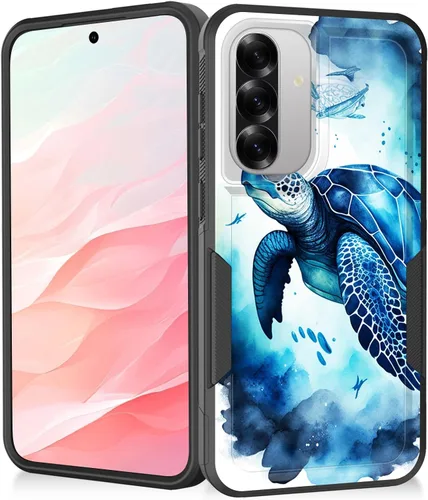 Vista 163 de Funda para Galaxy A14 5G, resistente de doble capa híbrida de policarbonato duro, goma suave, a prueba de golpes, funda protectora resistente
