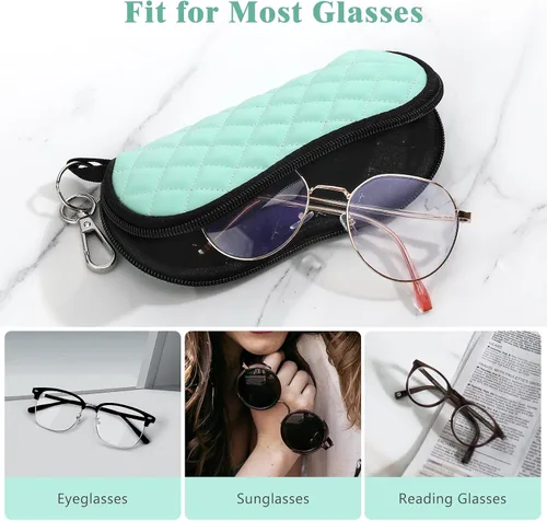 Vista 120 de MoKo - Estuche suave, ultra ligero, de neopreno, para lentes de sol, con cremallera y clip para cinturón