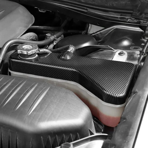 Vista 7 de JWWY Cubierta para compartimento del motor del tanque de refrigerante Challenger para Dodge Challenger Charger Chrysler 300c Accesorios 2011-2025+