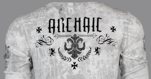 Vista 7 de Archaic by Affliction - Camisa térmica de manga larga para hombre, Blanco