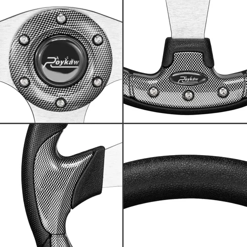 Vista 3 de Roykaw Volante universal para carrito de golf compatible con EZGO RXV TXT, Club Car DS Precedent Tempo, Yamaha G29 Drive Drive 2, diseño universal
