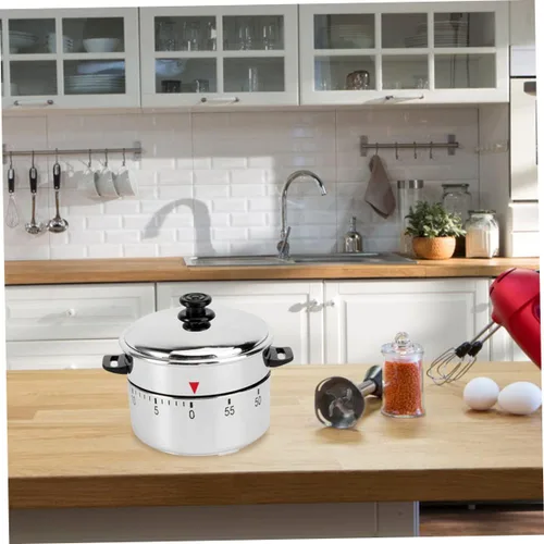 Vista 4 de SHOWERORO Temporizador de 2 piezas, herramientas para barbacoa, temporizadores digitales, cadenas de acero inoxidable, forma de cocina, temporizador