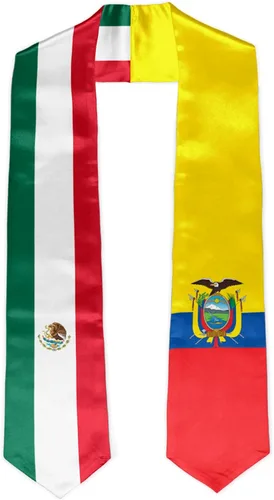 Vista 15 de Banda de estola de graduación con la bandera de Colombia de Estados Unidos, estola de graduación, regalo de graduación