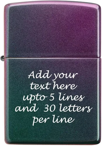 Vista 32 de Mechero personalizado Zippo Classic resistente al viento con grabado (1941 Negro Hielo)