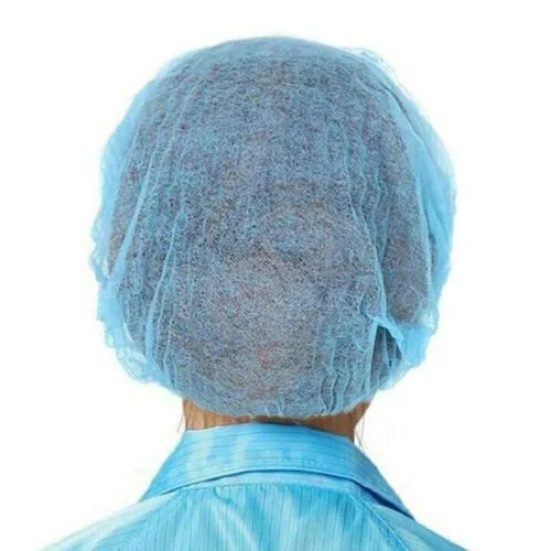 Vista 7 de Bluehill 100 piezas Red de pelo de 21 pulgadas desechables Bouffant Caps Redecillas azules, cubierta para el cabello, no plisadas Gorros