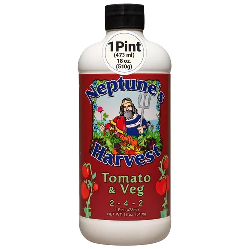 Vista 9 de Neptune's Harvest Fertilizante orgánico para plantas de tomate y verduras (2-4-2) – Alimento líquido para plantas con pescado fresco, algas marinas