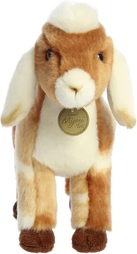 Vista 2 de Aurora® - Adorable cabrito nubio de peluche Miyoni®, detalle realista, compañía entrañable, marrón, 11 pulgadas